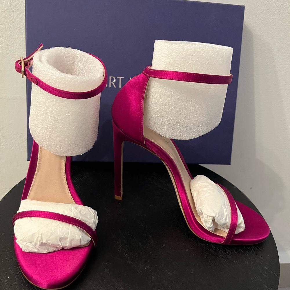 NWT Nudist high heel sandals from Stuart Weitzman.